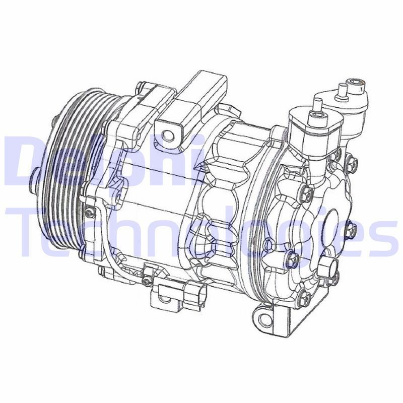 DELPHI CS20351: AC-kompressor med PAG-kompressorlje