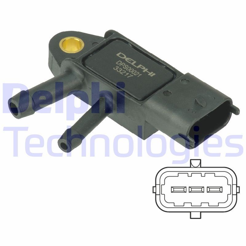 DELPHI DPS00021: Senzor, tlak vyfuk.plynu