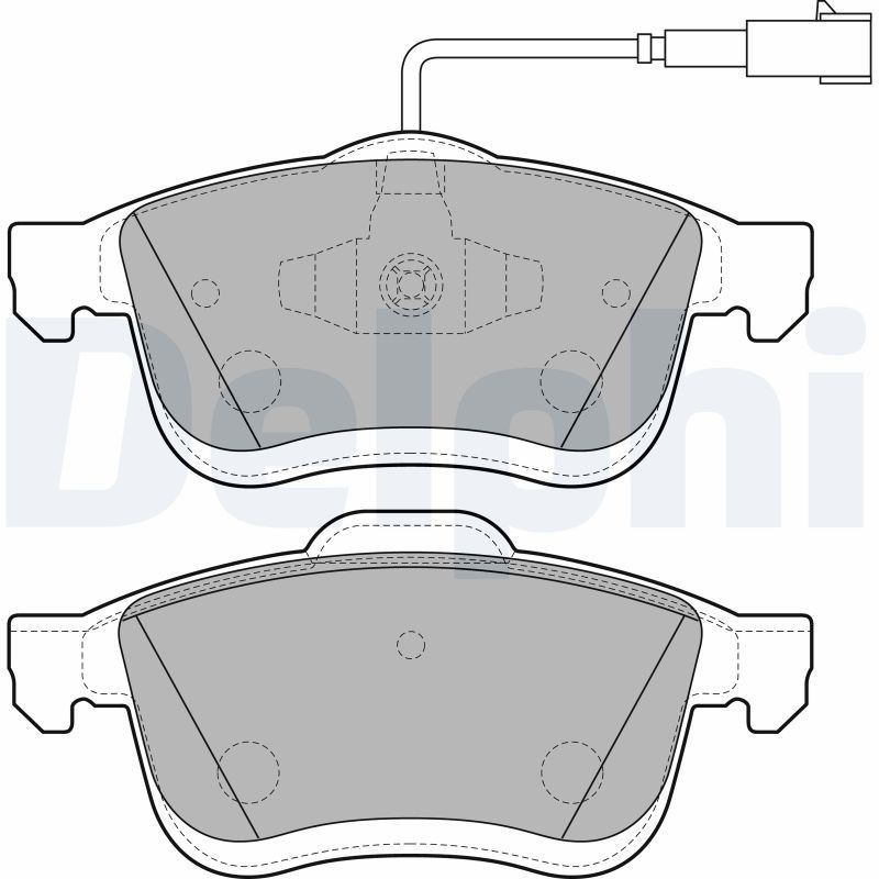DELPHI LP3270: Kit pastiglie freni senza accessori, con lamierino anticigolío