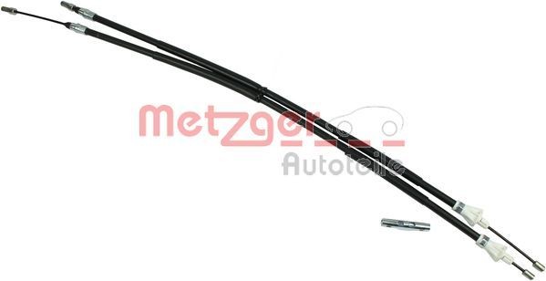 METZGER 10.6798: Cablu, frana de parcare spate stanga, spate dreapta, 755/645+836/685mm, 755/645+836/685mm, COFLE