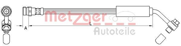 METZGER 4111478: Pidurivoolik GREENPARTS Tagasild vasakul, Tagasild paremal, 234mm, koos õõneskruviga