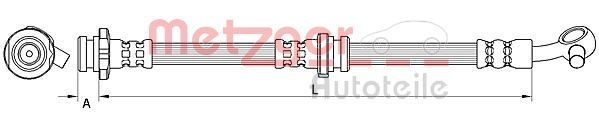 METZGER 4111546: Pidurivoolik esisild vasakul, 622mm, ilma õõneskruvita