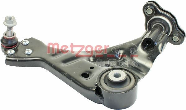 METZGER 58104501: Brat, suspensie roata Axa fata stanga, cu bucsa de cauciuc, cu articulatie de sarcina/ghidare, COMPETENCE KIT
