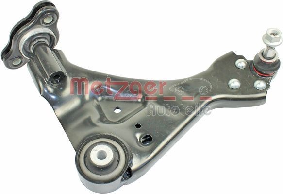 METZGER 58104602: Brat, suspensie roata Axa fata dreapta, cu articulatie de sarcina/ghidare, cu bucsa de cauciuc, COMPETENCE KIT