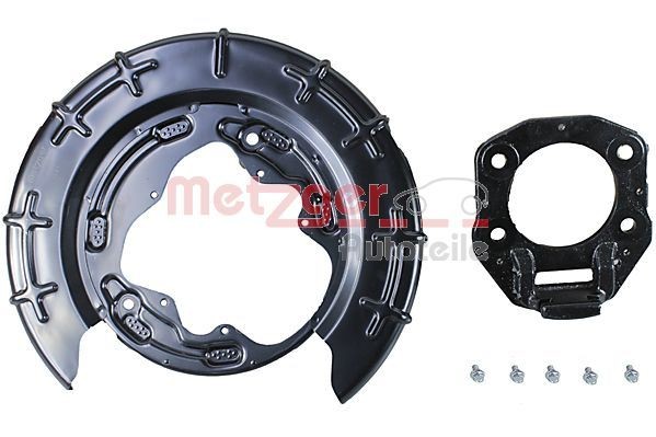 METZGER 6115122: Chapa protectora contra salpicaduras, disco de freno Eje trasero, derecha, con placa soldada