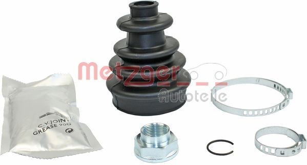 METZGER 751.061: Gofruotoji membrana, kardaninis velenas COMPETENCE KIT Polichloroprenas (neoprenas), su spaustukais, su tvirtinimo žiedu, su veržle