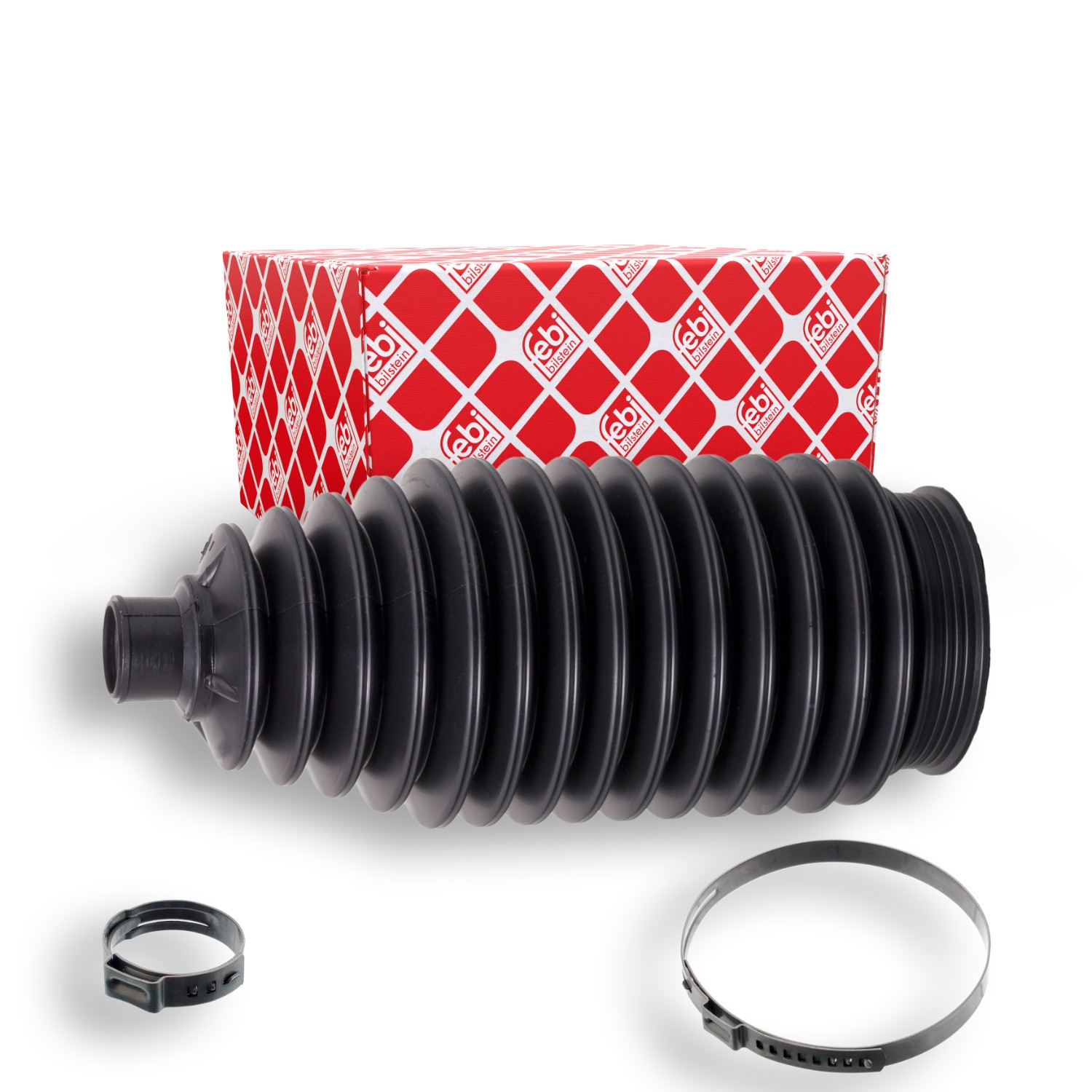 FEBI BILSTEIN 101726: Ansamblu burduf, directie Axa fata stanga, Axa fata dreapta, cu carcase