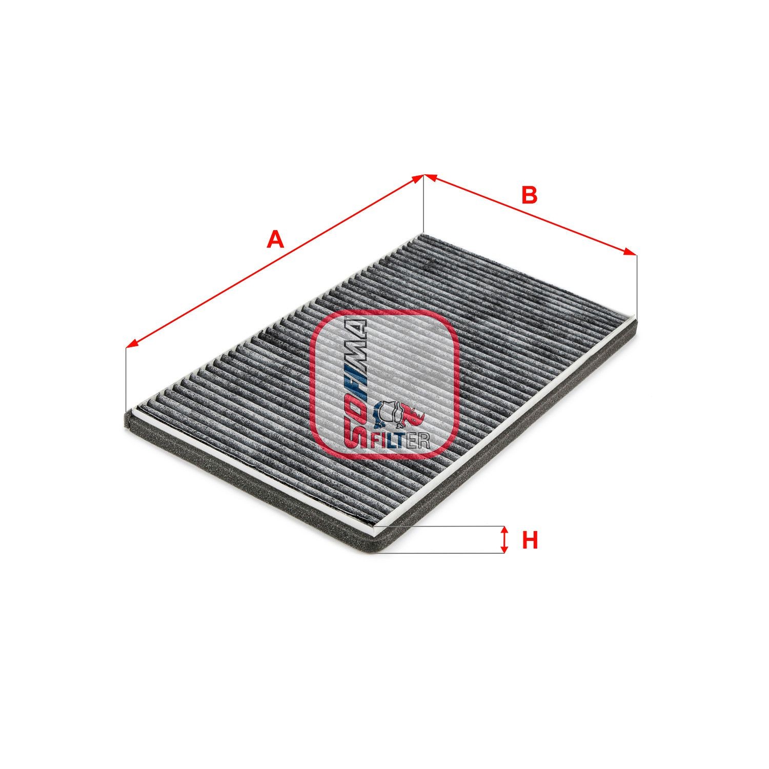 SOFIMA S 4278 CA: Salono filtras aktyvios anglies filtras