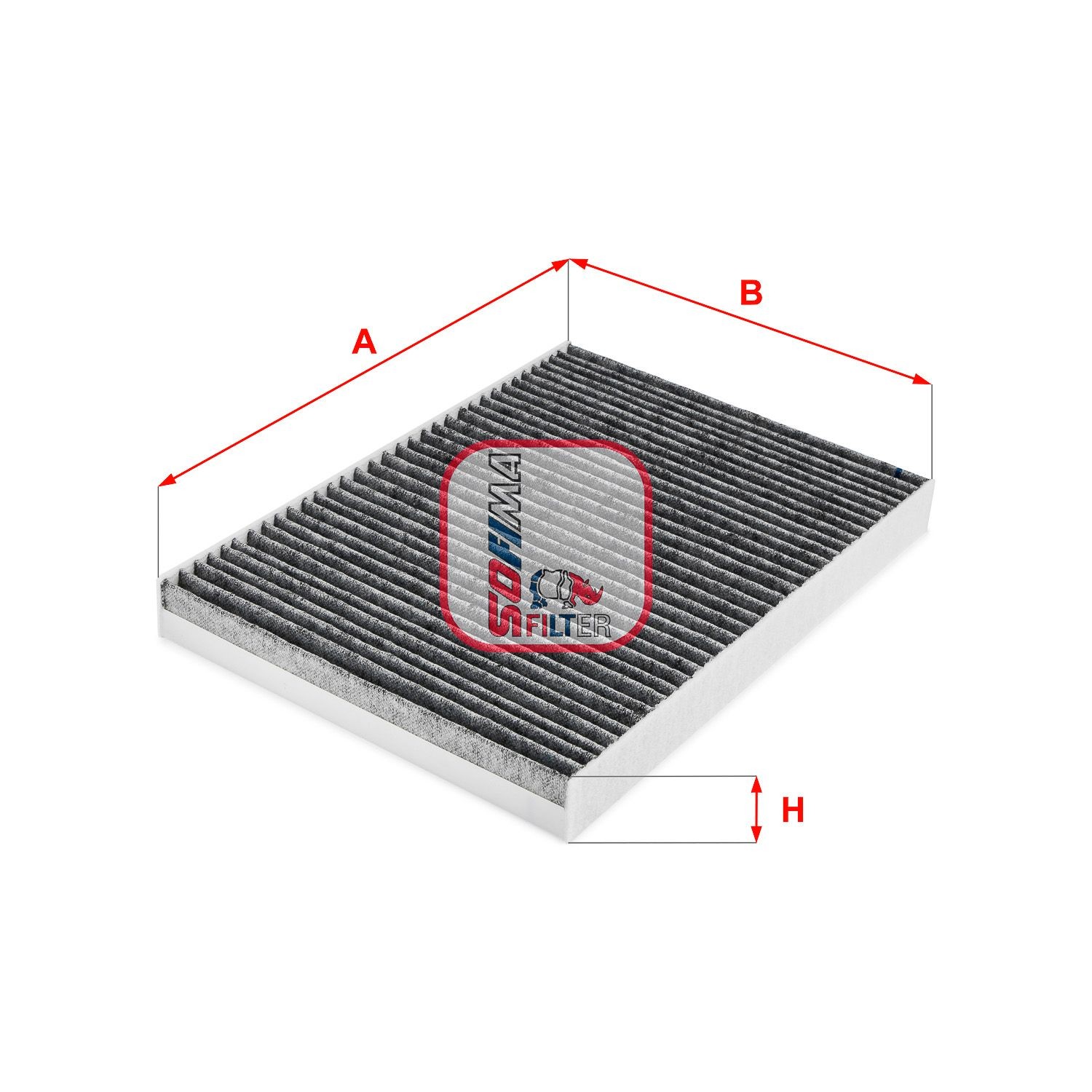 SOFIMA S 4292 CA: Salono filtras aktyvios anglies filtras