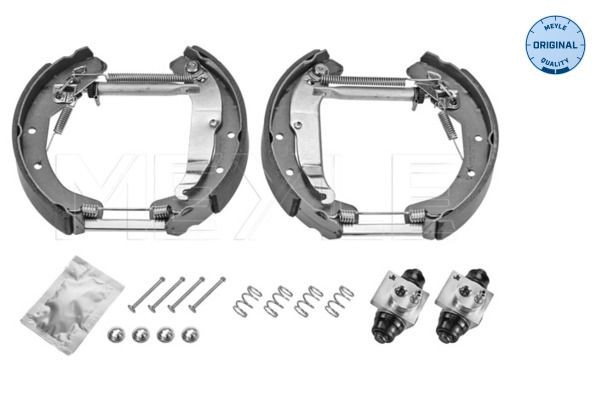 MEYLE 614 533 0012: Pidurikomplekt, trummelpidur Tagasild, koos kangiga, koos rattapiduri silindriga, koos lisadega, ORIGINAL Quality