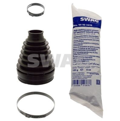 SWAG 10 10 1942: Jeu de joint-soufflet, arbre de commande Essieu avant, du côté boîte de vitesses, Thermoplastique