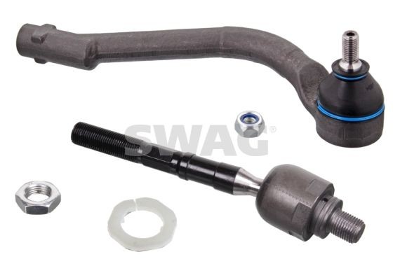 SWAG 90 10 2745: Spurstange Vorderachse rechts, 454mm, mit Sicherungsmutter