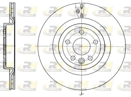 ROADHOUSE 61759.10: Disc de frână puntea spate, Ř: 325mm, ventilat, Ř: 325mm