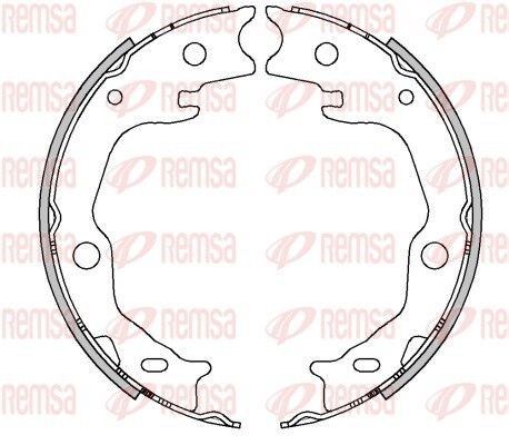 REMSA 4503.00: Piduriklotside komplekt, seisupidur Tagasild, 172mm, ilma vardata