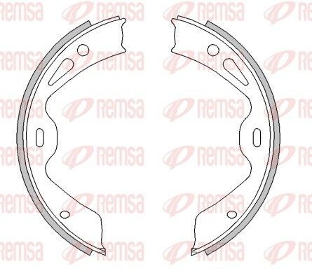 REMSA 4603.00: Piduriklotside komplekt, seisupidur Tagasild, 180mm, ilma vardata