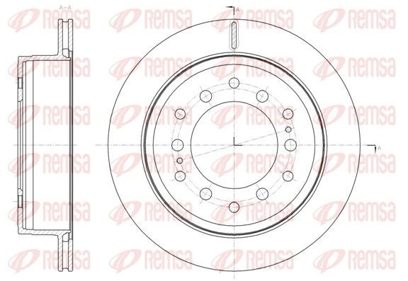 REMSA 61664.10: Piduriketas Tagasild, Ø: 312mm, õhutusega, Ø: 312mm