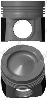 NÜRAL 87-432500-00: Piston MonoSteel ® avec canal de refroidissement, pour bielle trapézoïdale