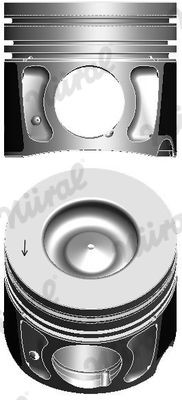 NÜRAL 87-446400-00: Piston cu canal de racire, cu segment piston, pentru biela trapez