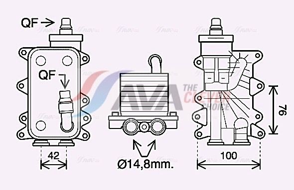 AVA COOLING SYSTEMS BW3560H: Eļļas radiators, Automātiskā pārnesumkārba ** CLEVER FIT **