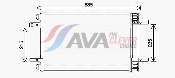 AVA COOLING SYSTEMS CN5311D: Condensator, climatizare ** CLEVER FIT ** cu umplutură de azot, cu uscator