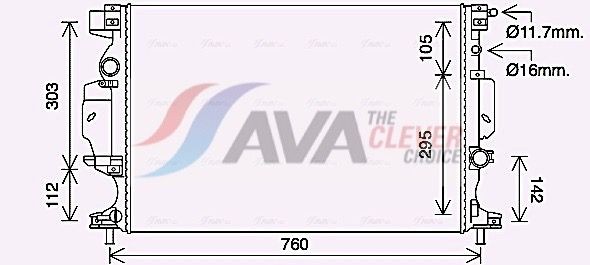 AVA COOLING SYSTEMS FD2642: Radiador, refrigeración del motor ** CLEVER FIT ** sin depósito de compensación