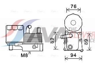 AVA COOLING SYSTEMS FD3598H: Radiator ulei, ulei motor ** CLEVER FIT ** cu carcasă pentru filtrul de ulei, fara garnitura, cu filtru