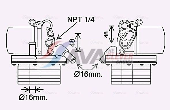 AVA COOLING SYSTEMS FD3625H: Ölkühler ** CLEVER FIT ** mit Ölfiltergehäuse, mit Dichtungen, mit Filter