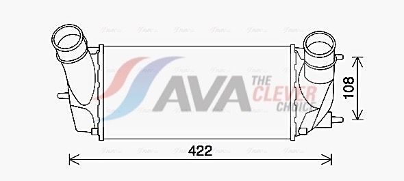 AVA COOLING SYSTEMS FD4648: Intercooler Racord stânga, unghiular, fara cuplare rapida