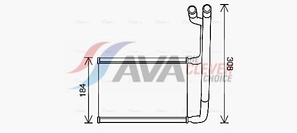 AVA COOLING SYSTEMS FD6645: Wymiennik ciepła, ogrzewanie wnętrza z rurką
