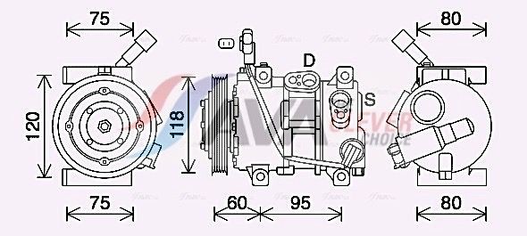 AVA COOLING SYSTEMS KAK291: Kompresor klimatizácie
