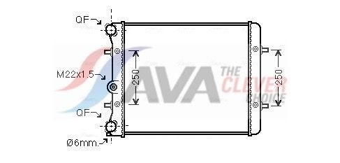 AVA COOLING SYSTEMS VN2152: Radiatore motore ** CLEVER FIT ** senza serbatoio compensazione