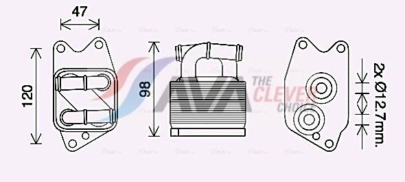 AVA COOLING SYSTEMS VN3405: Radiator racire ulei, cutie de viteze automata