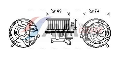 AVA COOLING SYSTEMS VN8339: Elektrimootor, salongiventilaator ilma takistuseta