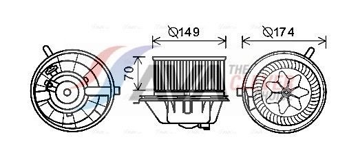 AVA COOLING SYSTEMS VN8342: Elektrimootor, salongiventilaator ilma takistuseta