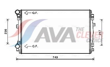 AVA COOLING SYSTEMS VNA2338: Kylare ** CLEVER FIT ** utan expansionsbehållare