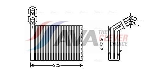 AVA COOLING SYSTEMS VNA6201: Schimbator caldura, incalzire habitaclu ** CLEVER FIT ** fara teava