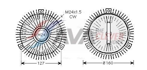 AVA COOLING SYSTEMS VNC275: Spojka ventilátora chladenia