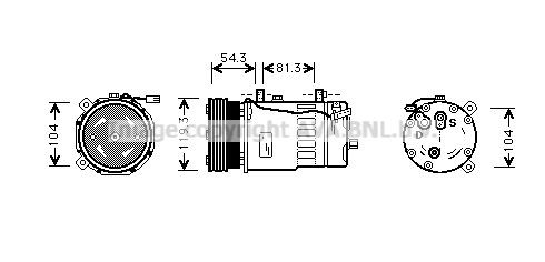 AVA COOLING SYSTEMS VNK280: Compresor AC