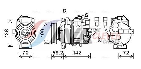 AVA COOLING SYSTEMS VNK385: Compresor AC
