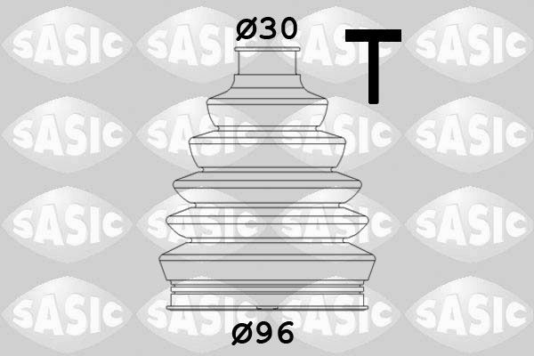 SASIC 1906071: Jeu de joint-soufflet, arbre de commande Essieu avant, côté roue, Thermoplastique