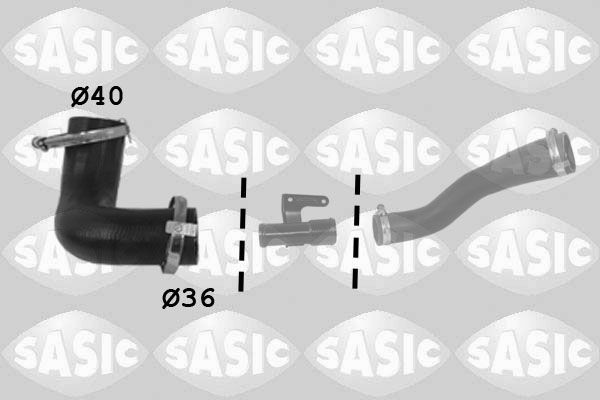 SASIC 3336224: Kompressoriõhuvoolik Kompressoriõhu radiaator, Väljapääs