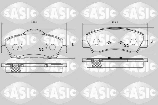 SASIC 6210049: Τακάκια φρένων μπροστινός άξονας