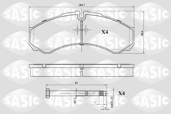 SASIC 6216041: Piduriklotsid Esisild, Tagasild