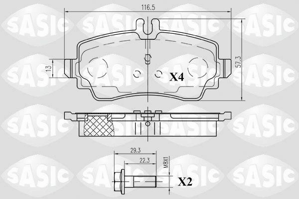 SASIC 6216044: Piduriklotsid Esisild