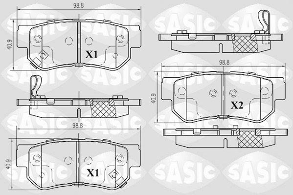 SASIC 6216050: Piduriklotsid Tagasild