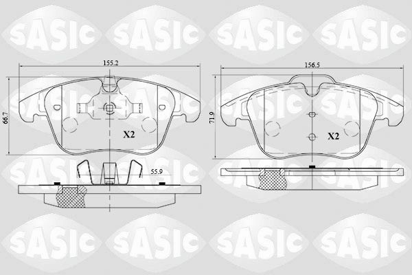 SASIC 6216055: Piduriklotsid Esisild