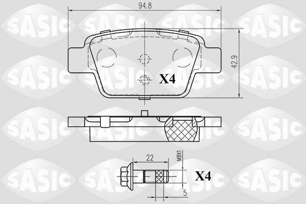SASIC 6216065: Piduriklotsid Tagasild