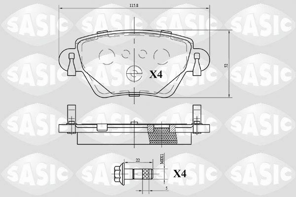 SASIC 6216069: Piduriklotsid Tagasild
