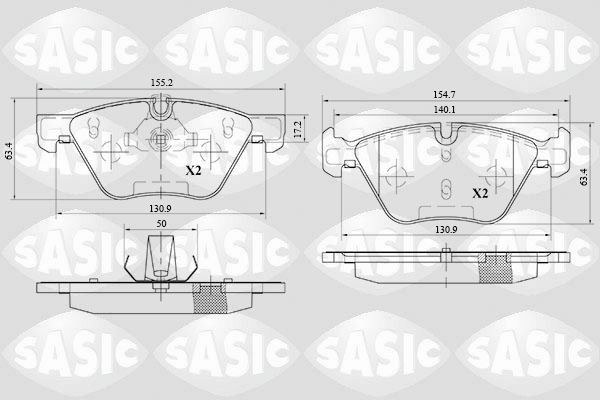 SASIC 6216080: Piduriklotsid Esisild