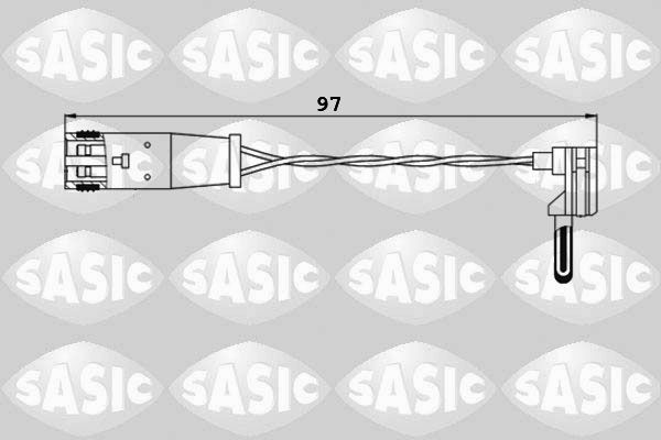 SASIC 6236002: Hoiatuskontakt, piduriklotsi kulumine Esisild, Tagasild